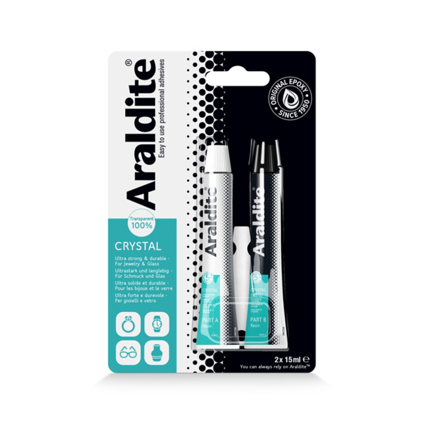 Araldite® Crystal 2x15ml | Invisible Strong Adhesive